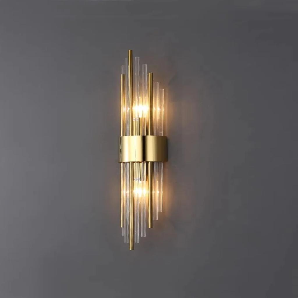 New Glass Wall Lamp Living Room Bedroom Loft Stairs Aisle Indoor Art Decor Modern Gold Sconce Led Wall Light Fixture 2024
