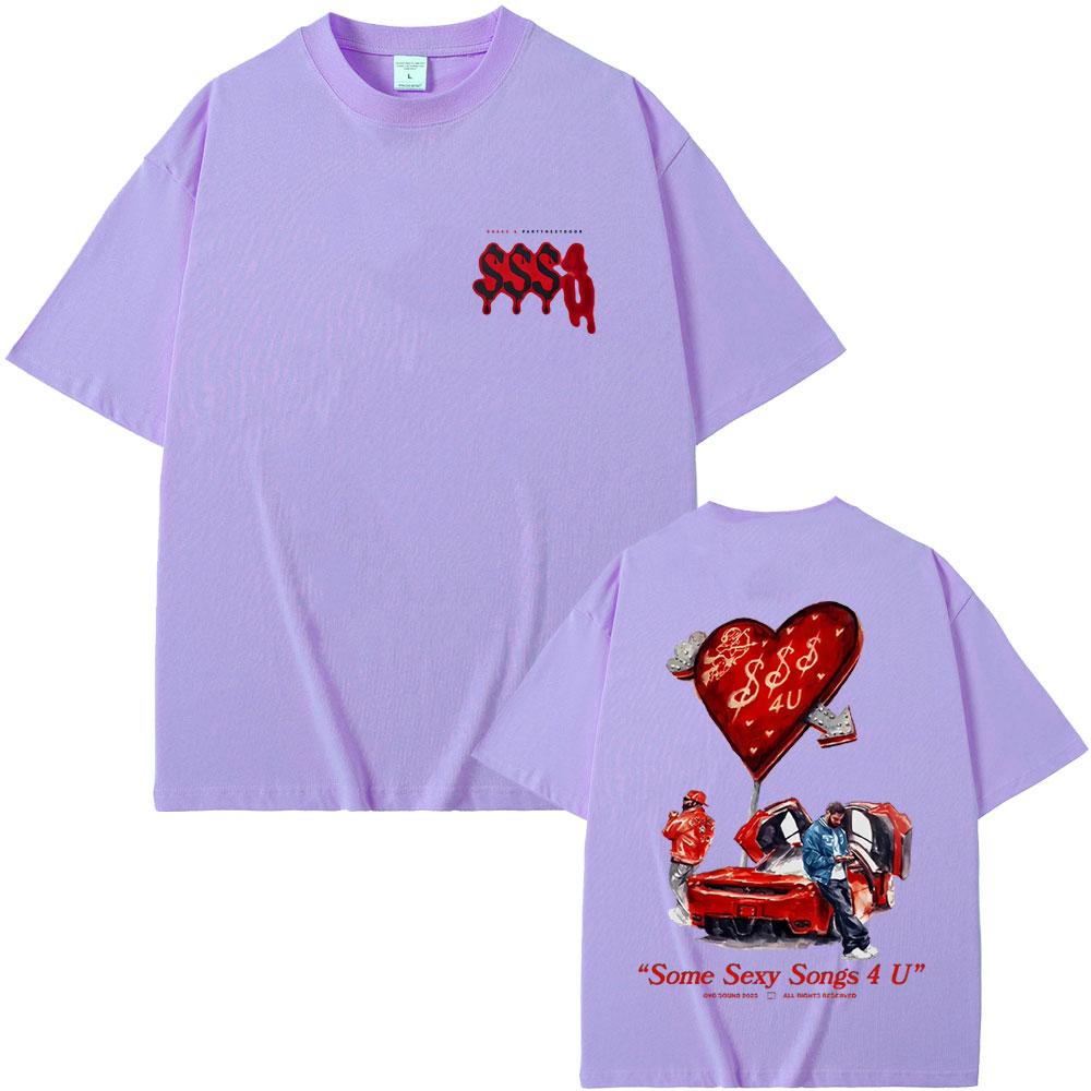 2025 New Drake & PARTYNEXTDOOR SSS4U Some Sexy Songs 4 U New Album Graphic T-shirt Men Women Hip Hop Fashion Oversized T Shirts