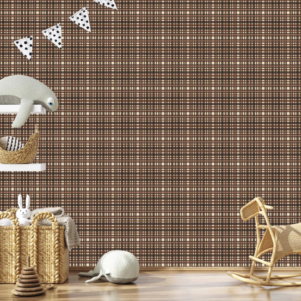 Brown Checkered Wallpaper Brown, Rust, and Orange 50x1000