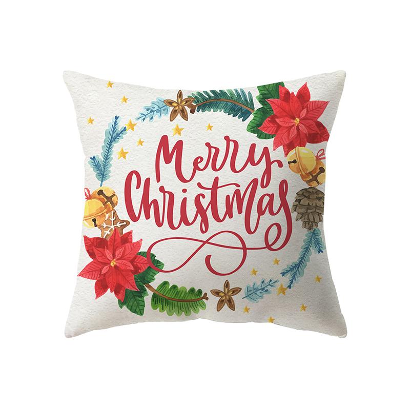 Рождественская тема Санта-Клаус с принтом наволочка для дома, гостиной, украшения дивана, полиэстеровая подушка, наволочка
