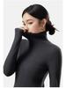 Women's Velvet High Neck Warm Turtleneck Long Sleeve Top - Autumn/Winter Base Layer