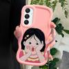 Милый девчачий мягкий чехол для телефона Samsung Galaxy A52 A73 A12 S24 Ultra 5G S23 S22 S21 S20 FE Wave Edge противоударный защитный резиновый чехол