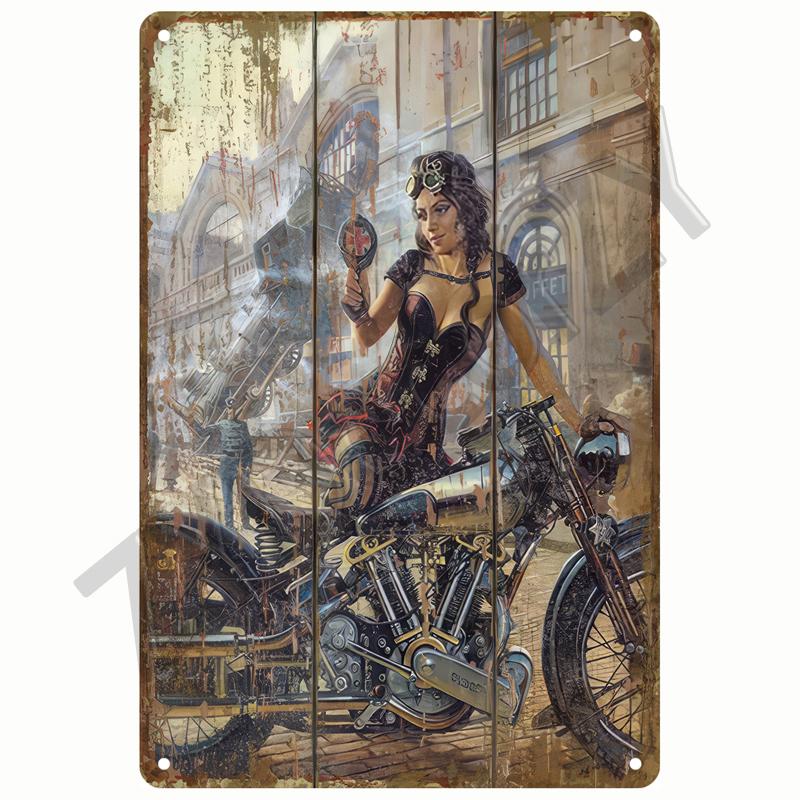 Retro Tin Sign Bar Cafe Club Garage Car Pub Vintage Metal Sign Plaque Painting Motorcycle Iron Home Decoration Wall Decor Art