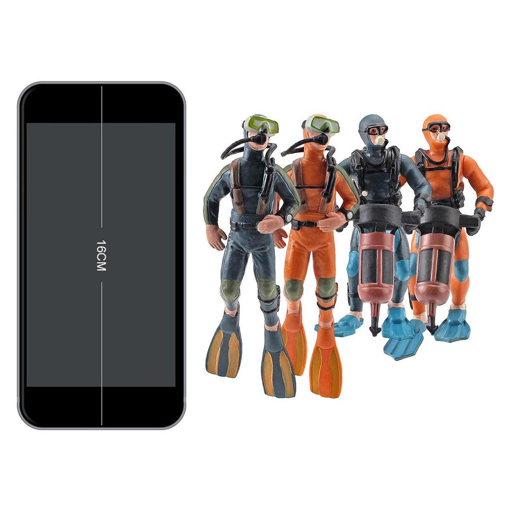 Реалистичная пластиковая фигурка дайвера, расписанная вручную - Украшение, игрушка подводного исследователя