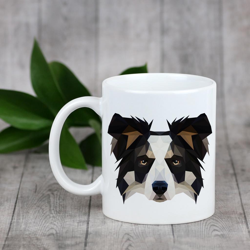 Border Collie -Kubek Ze Zdjęciem I Napisem Geometryczny Pies Art-Dog