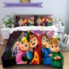 Alvin Chipmunks Squeakquel Print 3Pcs Bedding Setduvet Cover With 2 Bedropillowcase Home Birthday Gift