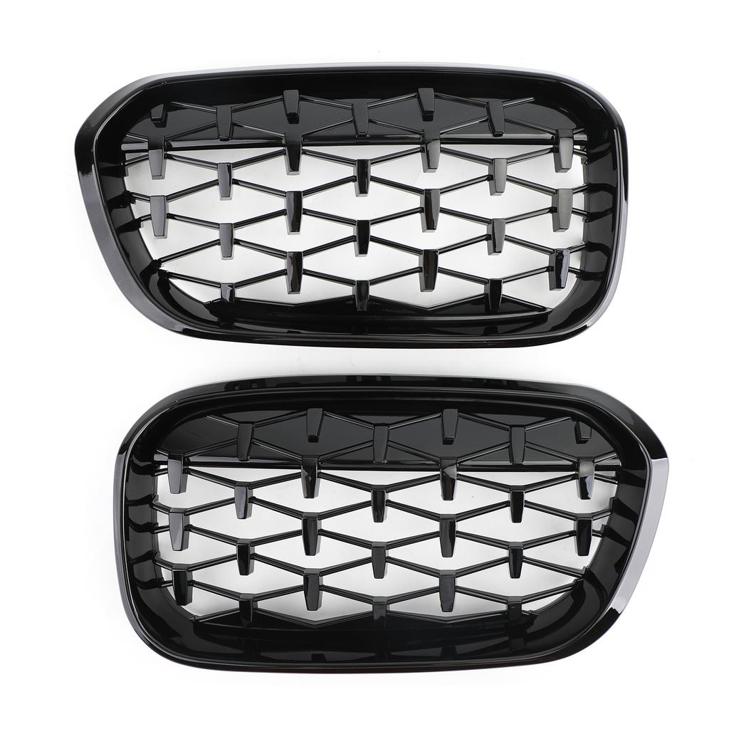 Areyourshop Meteor Black Front Kidney Grille For BMW 2015-2017 1 Series F20/F21