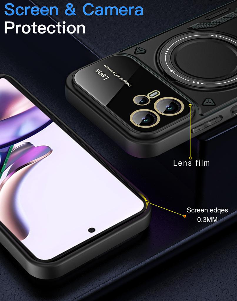 Armor Wireless Charging Magsafe Ring Case For Motorola Moto G10 G20 G30 G60 G13 G23 G53 G22 G32 G04 G14 G24 G34 G54 G84 Cover