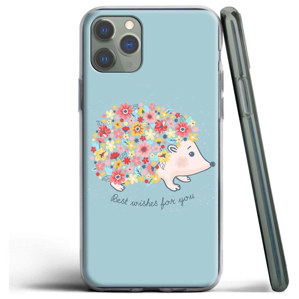 Силиконовый чехол Kawaii Hedgehog Heart для Apple iPhone 12 Mini 11 Pro SE XS X XR Max 8 7 6S 6 Plus 5S