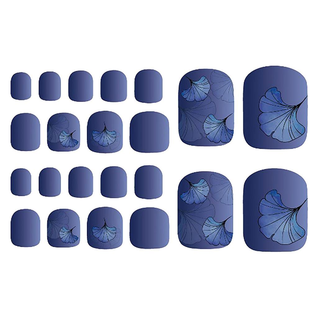 22 Sheets DIY Foot Nail Packaging Stickers Full Toe Nail Wraps Foot Nail Stick