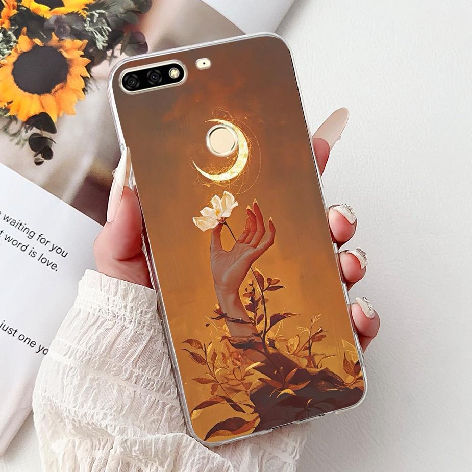 Чехол для Huawei Y7 Prime 2018 Nova2 Lite Роскошный Расписной Чехол Мягкий Тонкий Чехол для Телефона Для Huawei Y7 Pro 2018 Y72018 Задняя Крышка Сумки