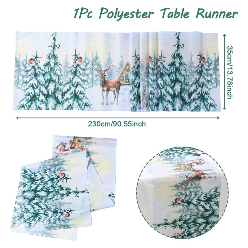Рождественская дорожка для стола Веселые рождественские украшения для дома 2024 года дорожка для стола Рождественские украшения Navidad Natal Подарок на Новый год 2025