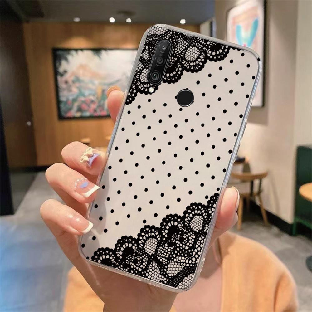 Цветочный Романтический Кружевной Узор Чехол для Телефона Для Huawei P30 P20 Lite Mate 20 Y6 Y7 P Smart 2019 Honor 20 50 Прозрачный Чехол