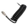 3 Meters Recoil Air Hose Black Reinforced Abrasion Resistant Inflator Extension Tube with Bend Restrictor for Air
