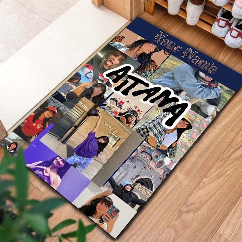 Aitana Custom Name Carpet Rug for Living Room Bedroom Home Sofa Decoration,Kids play Non-slip Floor Mat