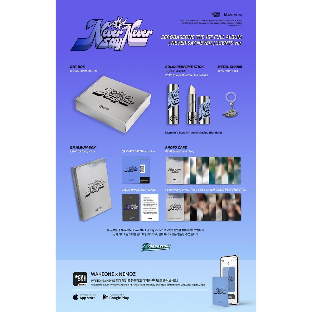 Pre-order ZEROBASEONE 1st Full Album NEVER SAY NEVER Scents Ver.