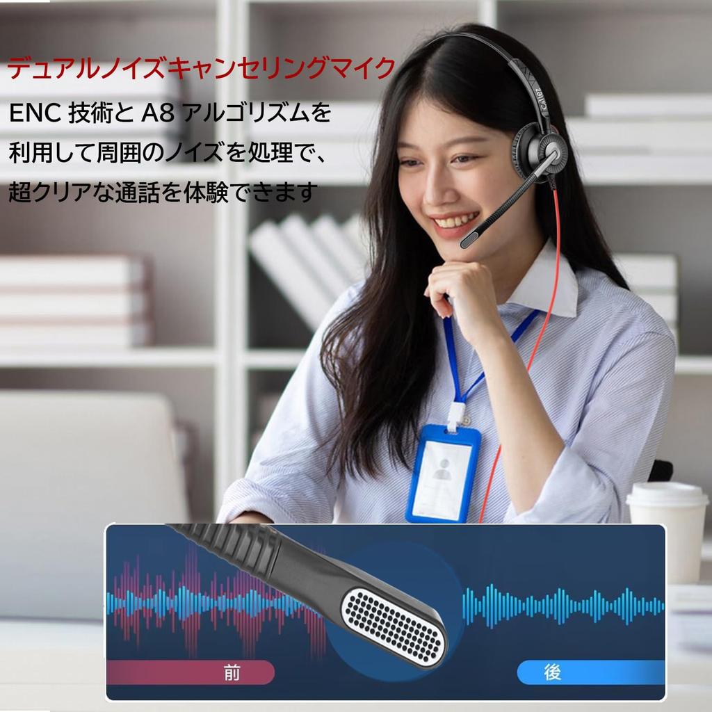 Гарнитура Callez USB-подключение с микрофоном Двойное шумоподавление Наушники для ПК Проводной бинауральный высокопроизводительный микрофон Функция ENC Громкость вызова