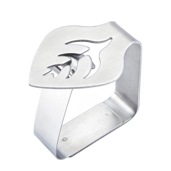 Зажим для скатерти, полый цветок, лист, бабочка, форма луны, сверхмощный ветрозащитный держатель из нержавеющей стали для обеденного стола, зажим, кухонные гаджеты