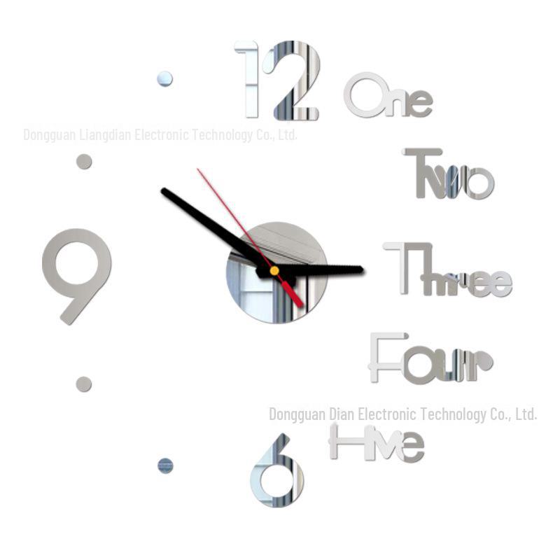 3D Luminous Acrylic Quartz DIY Silent Wall Clock for Living Rooms