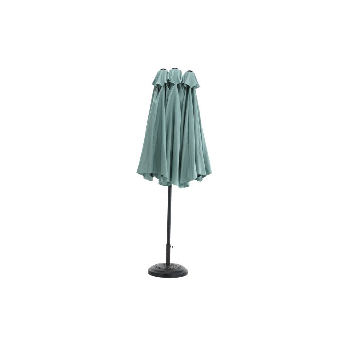Parasol extérieur rectangulaire double face de 4,5 m avec manivelle (vert clair) (sans pied)