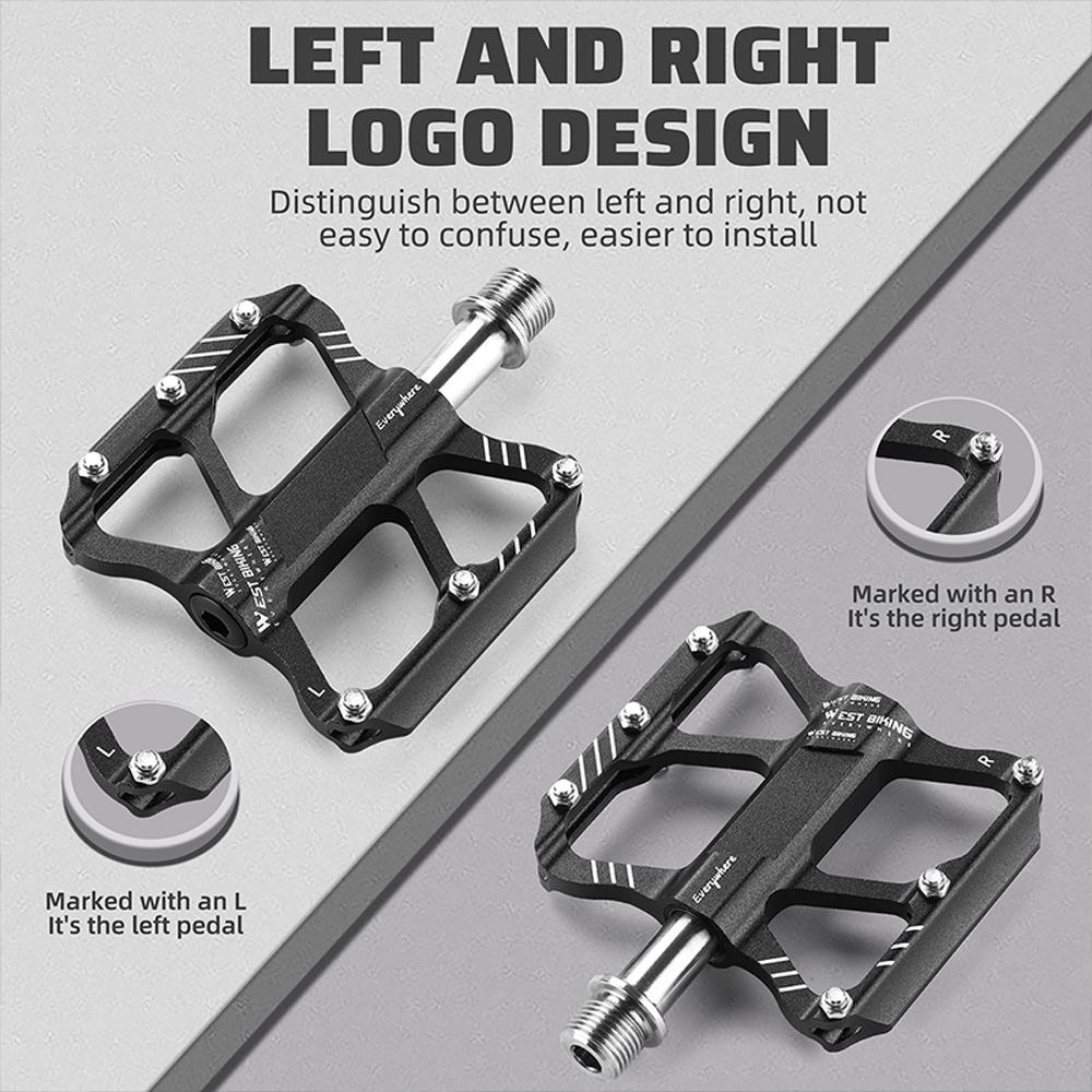 Сверхлегкие велосипедные педали из алюминиевого сплава, 3 подшипника, велосипедные педали, противоскользящие, водонепроницаемые, плоский широкий велосипед