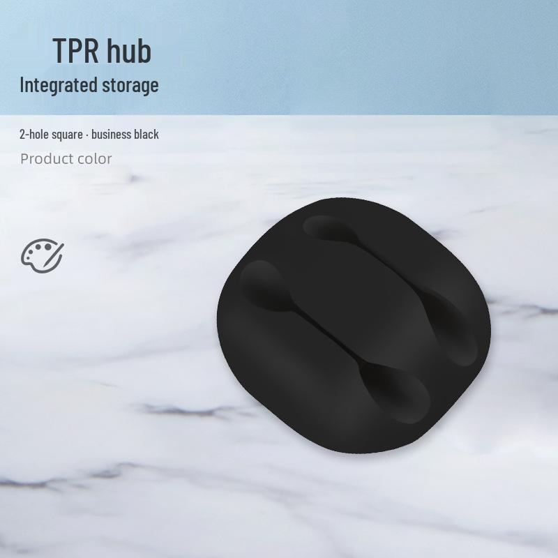 Multi-Hole Self-Adhesive Cable Organizer and Power Cord Holder