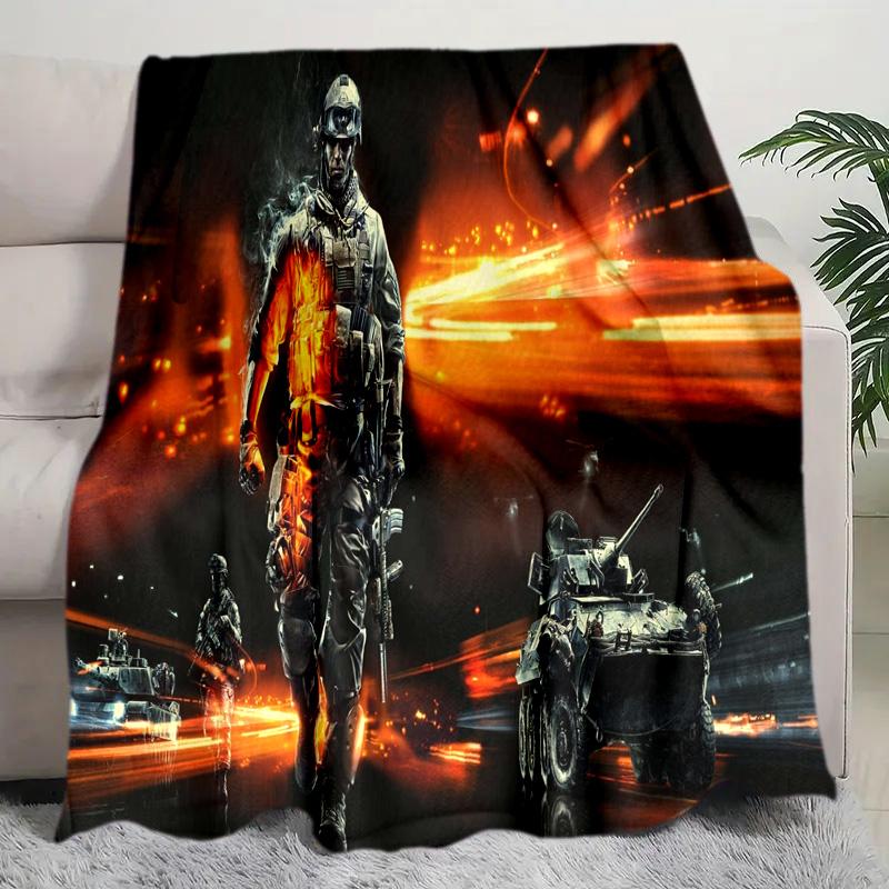Cyberpunk Soldier  Blanket Soft Comfortable All Seasons Perfect Sofa Office Naps Trips Birthday Christmas Gift