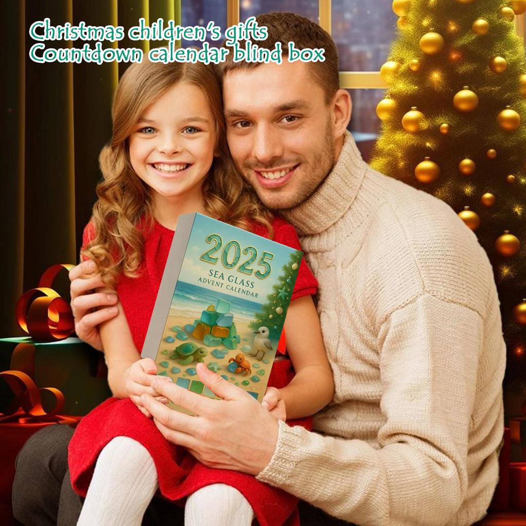 Sea Glass Christmas Tree Advent Calendar Sea Glass Art Christmas Tree Pendant Decoration Crafts Christmas Advent Calendars