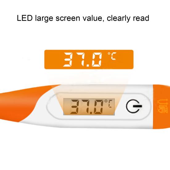 Цифровой термометр, быстрый отклик, легко читаемый электронный термометр с большим светодиодным экраном для использования в полости рта и подмышках