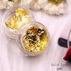 Wholesale Gold and Silver Nail Art Stickers with Colored Tin Foil Fragments.