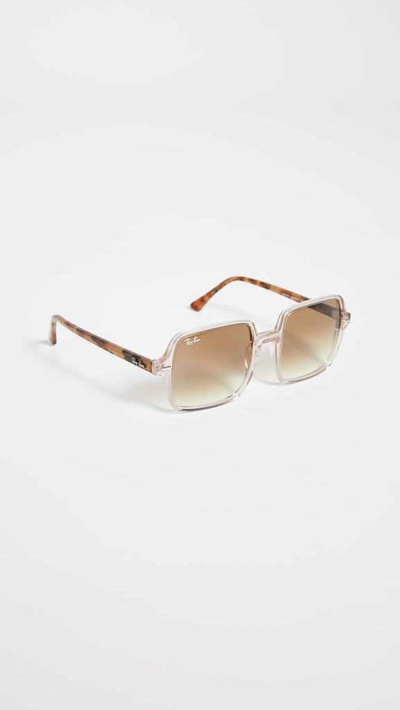 Солнцезащитные очки 0RB1973 TRASPARENT LIGHT BROWN Япония 53 SQUARE II [Ray-Ban] (БЕСПЛАТНЫЙ размер)