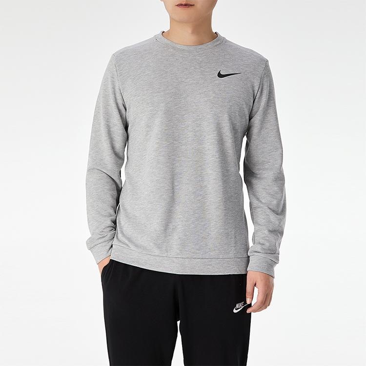 Nike Толстовка Dri-Fit Solid Crew Neck для мужчин, серая CU6796-063