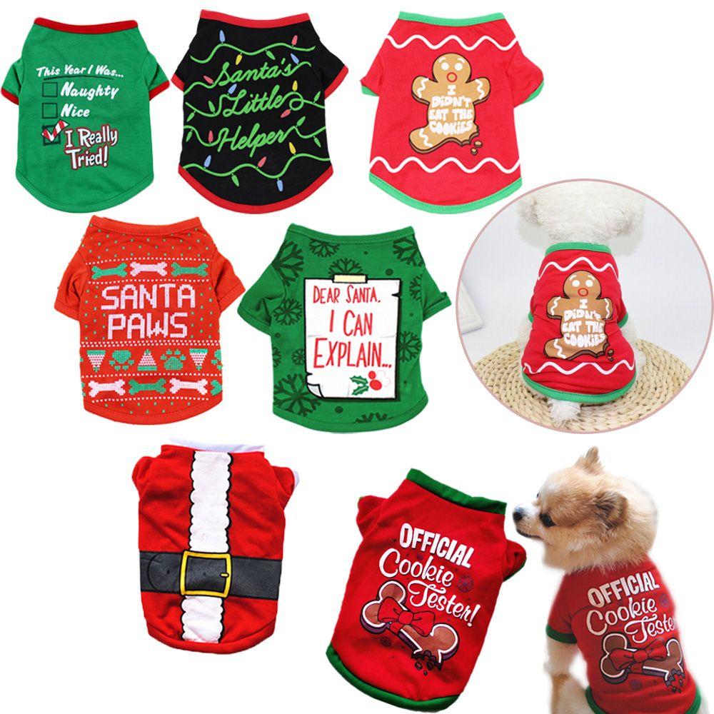 Funny Cosplay Puppy Christmas Vest Pet Party Clothes Dog Sweatshirts Halloween Costume