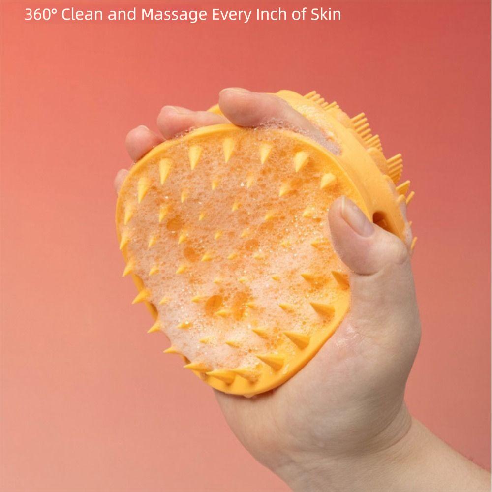 Massage Soft Bristle Shower Brush Double-sided Bath Brush Body Shampoo Brush For Exfoliation