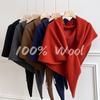 100% Шерсть 62*185см Большой Размер Треугольный Шарф Женские Шали Зимний Теплый Головной Платок Шейный Платок Косынка Хиджаб Пашмина Накидки