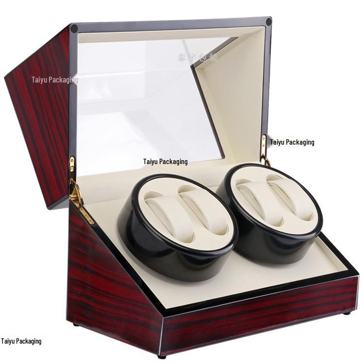 Electric Rotating Wooden Watch Winder Box