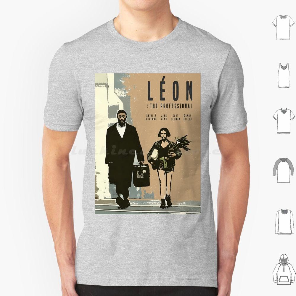 Футболка Leon Retro Movie Хлопок Мужская Женская Печать DIY Leon Leon Профессионал Фильм Профессионал Леон Монтана Матильда