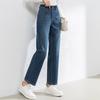 Fanzhen Women's High-Waist Loose Straight-Leg Cropped Jeans