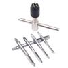6Pcs Screw Tap Wrench Set T-Shaped M3 M4 M5 M6 M8 Wrench Threading Tapping Hand Tool Kit Reversible Screwdriver Tap Holder