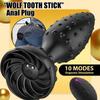 10 Modes Vibrating Anal Butt Plug Dildo with Bump Textured Prostat Massager - Premium Rose Anal Toy for Men and Women Pleasure