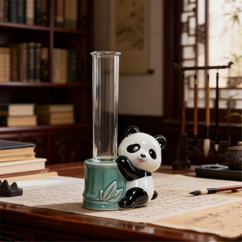 Силиконовая форма для поделок в форме кролика и панды для ваз для гидропоники. Включает акриловые пробирки. Многоразовый садовый инструмент