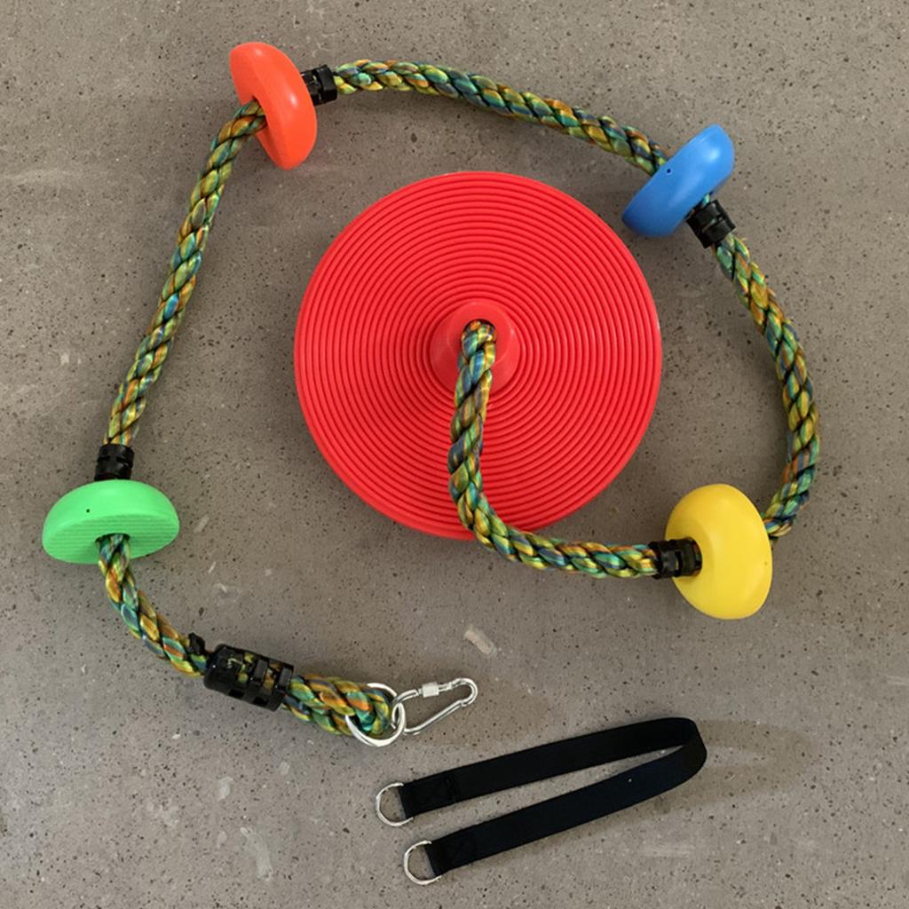 Climbing Rope Swing PP Metal Nylon Multiple Purposes Anti Slip Disc Swing Set for Outdoor Children