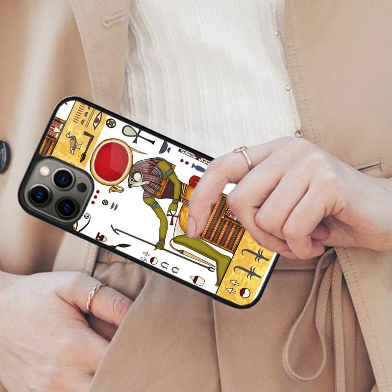 Египет Нефертити Анубис Анх Фараон Магнитный Чехол для Телефона ДЛЯ APPLE iPhone 17 Air 16 14 13 12 Pro Max 15 Plus MagSafe Чехол
