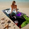 proof beach towel with a Gorilla Tag1 pattern - soft,absorbent,quick-drying,machine washable - perfect for swimming,camping,bathing
