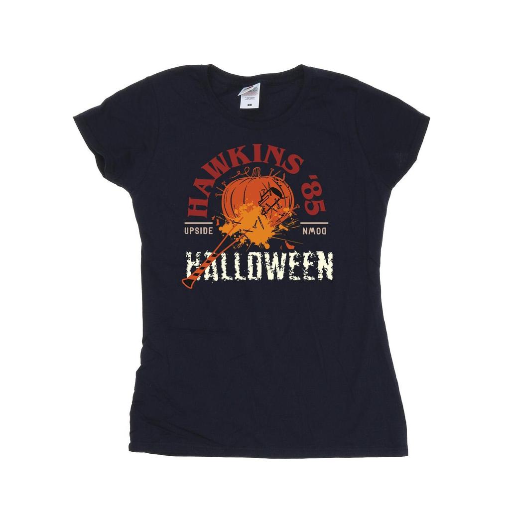 Netflix Womens/Ladies Stranger Things Hawkins Halloween Cotton T-Shirt