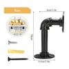 Metal Floating Shelf Brackets Black Coated Wall Shelf Support Accessories Pipe Shelf Bracket