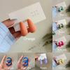 Korean Style Candy Color Fresh Jewelry Gifts Geometric Hoop Eardrop C-shaped Earring Dangler