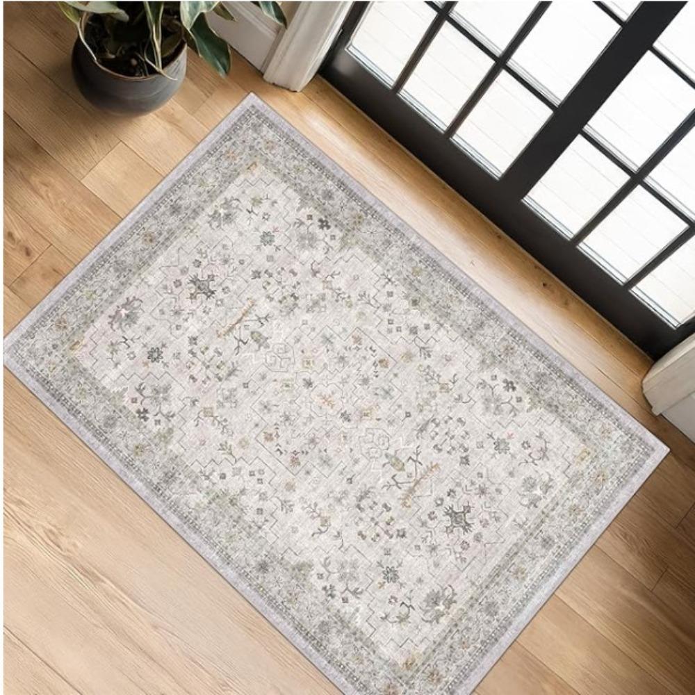 Non-Slip Small Rugs Washable Kitchen Bathroom Door Mat Entryway Rug for Indoor Entrance
