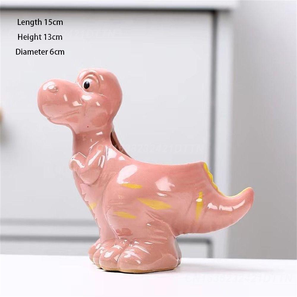 Горшок для суккулентов 15*6 см, мультяшный креативный мини-садовый декор, горшок для растений с дренажными отверстиями, в форме динозавра, милый мультяшный