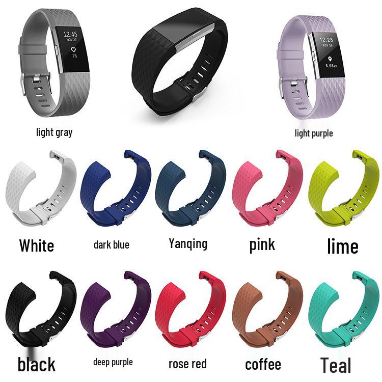 Силиконовый сменный ремешок Fitbit Charge 2 в клетку